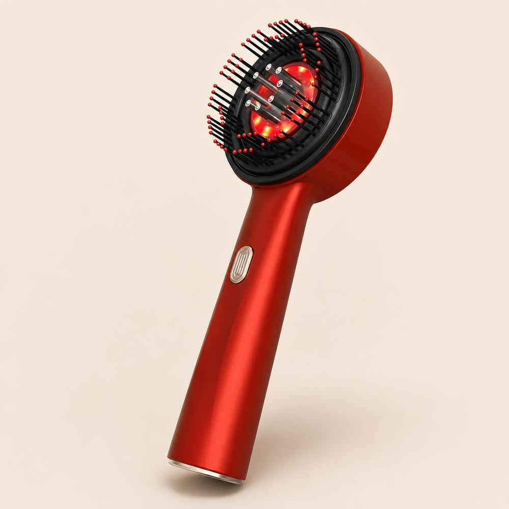Electric Scalp Vibration Massage Comb Infrared Head Knead Massager Red Light Hair Growth Liquid Oil Applicator Anti-Hair Loss